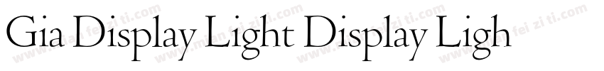 Gia Display Light Display Light字体转换